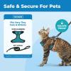 image:imageVoyager EscapeProof Stepin Lock Cat Harness amp 5ft NeopreneHandle Leash Set AllWeather Mesh with Reflective Stitching for Small to Large Cats by Best Pet Supplies Orange SBlack TrimTurquoise 327