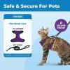 image:imageVoyager EscapeProof Stepin Lock Cat Harness amp 5ft NeopreneHandle Leash Set AllWeather Mesh with Reflective Stitching for Small to Large Cats by Best Pet Supplies Orange SBlack TrimPurple 327