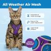 image:imageVoyager EscapeProof Stepin Lock Cat Harness amp 5ft NeopreneHandle Leash Set AllWeather Mesh with Reflective Stitching for Small to Large Cats by Best Pet Supplies Orange SBlack TrimPurple 327