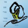 image:imageVoyager EscapeProof Stepin Lock Cat Harness amp 5ft NeopreneHandle Leash Set AllWeather Mesh with Reflective Stitching for Small to Large Cats by Best Pet Supplies Orange SHarness Leash Set Lime GreenBlack Trim