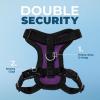 image:imageVoyager EscapeProof Stepin Lock Cat Harness amp 5ft NeopreneHandle Leash Set AllWeather Mesh with Reflective Stitching for Small to Large Cats by Best Pet Supplies Orange SHarness Leash Set PurpleBlack Trim