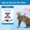 image:imageVoyager EscapeProof Stepin Lock Cat Harness amp 5ft NeopreneHandle Leash Set AllWeather Mesh with Reflective Stitching for Small to Large Cats by Best Pet Supplies Orange SBlack TrimPink 327