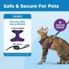 image:imageVoyager EscapeProof Stepin Lock Cat Harness amp 5ft NeopreneHandle Leash Set AllWeather Mesh with Reflective Stitching for Small to Large Cats by Best Pet Supplies Orange SBlack TrimPurple 327