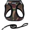 image:imageVoyager Stepin Pet Harness  All Weather Mesh Adjustable Step in Harness for Cats and Dogs by Best Pet Supplies  ArmyBlack Trim M307 Set Army Base
