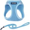 image:imageVoyager Stepin Pet Harness  All Weather Mesh Adjustable Step in Harness for Cats and Dogs by Best Pet Supplies  ArmyBlack Trim M307 Set Baby Blue