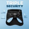 image:imageVoyager Stepin Pet Harness  All Weather Mesh Adjustable Step in Harness for Cats and Dogs by Best Pet Supplies  ArmyBlack Trim M307 Set Black