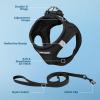 image:imageVoyager Stepin Pet Harness  All Weather Mesh Adjustable Step in Harness for Cats and Dogs by Best Pet Supplies  ArmyBlack Trim M307 Set Black