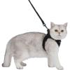 image:imageVoyager Stepin Pet Harness  All Weather Mesh Adjustable Step in Harness for Cats and Dogs by Best Pet Supplies  ArmyBlack Trim M307 Set Black