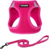 image:imageVoyager Stepin Pet Harness  All Weather Mesh Adjustable Step in Harness for Cats and Dogs by Best Pet Supplies  ArmyBlack Trim M307 Set Fuchsia