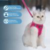 image:imageVoyager Stepin Pet Harness  All Weather Mesh Adjustable Step in Harness for Cats and Dogs by Best Pet Supplies  ArmyBlack Trim M307 Set Fuchsia