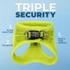 image:imageVoyager Stepin Pet Harness  All Weather Mesh Adjustable Step in Harness for Cats and Dogs by Best Pet Supplies  ArmyBlack Trim M307 Set Lime Green