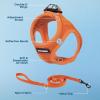 image:imageVoyager Stepin Pet Harness  All Weather Mesh Adjustable Step in Harness for Cats and Dogs by Best Pet Supplies  ArmyBlack Trim M307 Set Orange