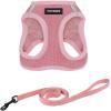 image:imageVoyager Stepin Pet Harness  All Weather Mesh Adjustable Step in Harness for Cats and Dogs by Best Pet Supplies  ArmyBlack Trim M307 Set Pink