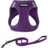 image:imageVoyager Stepin Pet Harness  All Weather Mesh Adjustable Step in Harness for Cats and Dogs by Best Pet Supplies  ArmyBlack Trim M307 Set Purple