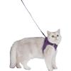 image:imageVoyager Stepin Pet Harness  All Weather Mesh Adjustable Step in Harness for Cats and Dogs by Best Pet Supplies  ArmyBlack Trim M307 Set Purple