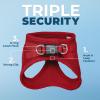 image:imageVoyager Stepin Pet Harness  All Weather Mesh Adjustable Step in Harness for Cats and Dogs by Best Pet Supplies  ArmyBlack Trim M307 Set Red