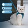 image:imageVoyager Stepin Pet Harness  All Weather Mesh Adjustable Step in Harness for Cats and Dogs by Best Pet Supplies  ArmyBlack Trim M307 Set Turquoise