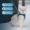 image:imageVoyager Stepin Pet Harness  All Weather Mesh Adjustable Step in Harness for Cats and Dogs by Best Pet Supplies  ArmyBlack Trim M307 Set Turquoise