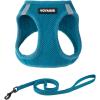 image:imageVoyager Stepin Pet Harness  All Weather Mesh Adjustable Step in Harness for Cats and Dogs by Best Pet Supplies  ArmyBlack Trim M307 Set Turquoise