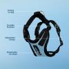 image:imageVoyager Stepin Pet Harness  All Weather Mesh Adjustable Step in Harness for Cats and Dogs by Best Pet Supplies  ArmyBlack Trim MHarness Baby BlueBlack Trim