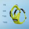 image:imageVoyager Stepin Pet Harness  All Weather Mesh Adjustable Step in Harness for Cats and Dogs by Best Pet Supplies  ArmyBlack Trim MHarness Lime Green