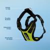 image:imageVoyager Stepin Pet Harness  All Weather Mesh Adjustable Step in Harness for Cats and Dogs by Best Pet Supplies  ArmyBlack Trim MHarness Lime GreenBlack Trim