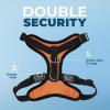 image:imageVoyager Stepin Pet Harness  All Weather Mesh Adjustable Step in Harness for Cats and Dogs by Best Pet Supplies  ArmyBlack Trim MHarness OrangeBlack Trim
