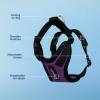 image:imageVoyager Stepin Pet Harness  All Weather Mesh Adjustable Step in Harness for Cats and Dogs by Best Pet Supplies  ArmyBlack Trim MHarness PurpleBlack Trim