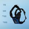 image:imageVoyager Stepin Pet Harness  All Weather Mesh Adjustable Step in Harness for Cats and Dogs by Best Pet Supplies  ArmyBlack Trim MHarness Royal BlueBlack Trim