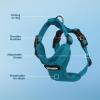 image:imageVoyager Stepin Pet Harness  All Weather Mesh Adjustable Step in Harness for Cats and Dogs by Best Pet Supplies  ArmyBlack Trim MHarness Turquoise