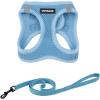 image:imageVoyager Stepin Pet Harness  All Weather Mesh Adjustable Step in Harness for Cats and Dogs by Best Pet Supplies  ArmyBlack Trim M307 Set Baby Blue