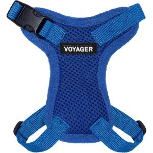 image:imageVoyager EscapeProof Stepin Lock Cat Harness amp 5ft NeopreneHandle Leash Set AllWeather Mesh with Reflective Stitching for Small to Large Cats by Best Pet Supplies Orange SHarness Leash Set Royal Blue