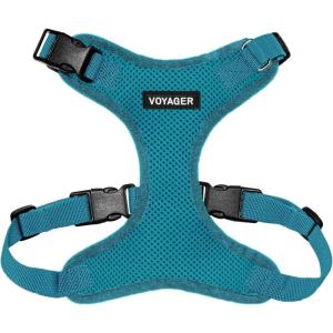 image:imageVoyager Stepin Pet Harness  All Weather Mesh Adjustable Step in Harness for Cats and Dogs by Best Pet Supplies  ArmyBlack Trim MHarness Turquoise