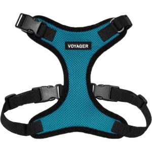 image:imageVoyager Stepin Pet Harness  All Weather Mesh Adjustable Step in Harness for Cats and Dogs by Best Pet Supplies  ArmyBlack Trim MHarness TurquoiseBlack Trim