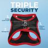 image:imageBest Pet Supplies Voyager Stepin Air All Weather Mesh Harness and Reflective Dog 5 ft Leash Combo with Neoprene Handle for Small Medium and Large Breed Puppies  Set Black SHarness Leash Bundle BlackRed Trim