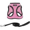 image:imageBest Pet Supplies Voyager Stepin Air All Weather Mesh Harness and Reflective Dog 5 ft Leash Combo with Neoprene Handle for Small Medium and Large Breed Puppies  Set Black SHarness Leash Bundle PinkBlack Trim