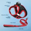 image:imageBest Pet Supplies Voyager Stepin Air All Weather Mesh Harness and Reflective Dog 5 ft Leash Combo with Neoprene Handle for Small Medium and Large Breed Puppies  Set Black SHarness Leash Bundle BlackRed Trim