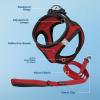 image:imageBest Pet Supplies Voyager Stepin Air All Weather Mesh Harness and Reflective Dog 5 ft Leash Combo with Neoprene Handle for Small Medium and Large Breed Puppies  Set Black SHarness Leash Bundle RedBlack Trim