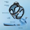 image:imageBest Pet Supplies Voyager Stepin Air All Weather Mesh Harness and Reflective Dog 5 ft Leash Combo with Neoprene Handle for Small Medium and Large Breed Puppies  Set Black SHarness Leash Bundle Baby BlueBlack Trim