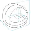 image:imageBest Pet Supplies Cat Bed for Indoor Cat Domed Tent House with Removable Pillow Covered Cat Cave for Small Dog Puppies and All Breeds of Cats  Gray Linen 16 x 16 x H14Cat Cave Gray