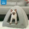 image:imageBest Pet Supplies Cat Bed for Indoor Cat Domed Tent House with Removable Pillow Covered Cat Cave for Small Dog Puppies and All Breeds of Cats  Gray Linen 16 x 16 x H14Gray Linen
