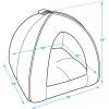 image:imageBest Pet Supplies Cat Bed for Indoor Cat Domed Tent House with Removable Pillow Covered Cat Cave for Small Dog Puppies and All Breeds of Cats  Gray Linen 16 x 16 x H14Gray Linen