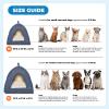 image:imageBest Pet Supplies Cat Bed for Indoor Cat Domed Tent House with Removable Pillow Covered Cat Cave for Small Dog Puppies and All Breeds of Cats  Gray Linen 16 x 16 x H14Navy