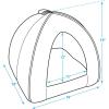 image:imageBest Pet Supplies Cat Bed for Indoor Cat Domed Tent House with Removable Pillow Covered Cat Cave for Small Dog Puppies and All Breeds of Cats  Gray Linen 16 x 16 x H14Brown Linen