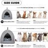 image:imageBest Pet Supplies Cat Bed for Indoor Cat Domed Tent House with Removable Pillow Covered Cat Cave for Small Dog Puppies and All Breeds of Cats  Gray Linen 16 x 16 x H14Gray Tent