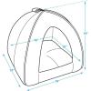 image:imageBest Pet Supplies Cat Bed for Indoor Cat Domed Tent House with Removable Pillow Covered Cat Cave for Small Dog Puppies and All Breeds of Cats  Gray Linen 16 x 16 x H14Navy
