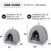 image:imageBest Pet Supplies Cat Bed for Indoor Cat Domed Tent House with Removable Pillow Covered Cat Cave for Small Dog Puppies and All Breeds of Cats  Gray Linen 16 x 16 x H14Gray Tent