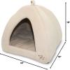 image:imageBest Pet Supplies Cat Bed for Indoor Cat Domed Tent House with Removable Pillow Covered Cat Cave for Small Dog Puppies and All Breeds of Cats  Gray Linen 16 x 16 x H14Beige