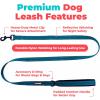 image:imageBest Pet Supplies Voyager Reflective Dog Leash or Collar with Neoprene Handle for Small Medium and Large Breed Puppies Cute and Heavy Duty for Walking Running and Training  Moss Green Leash SLeash Blue