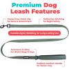 image:imageBest Pet Supplies Voyager Reflective Dog Leash or Collar with Neoprene Handle for Small Medium and Large Breed Puppies Cute and Heavy Duty for Walking Running and Training  Moss Green Leash SLeash Moss Green
